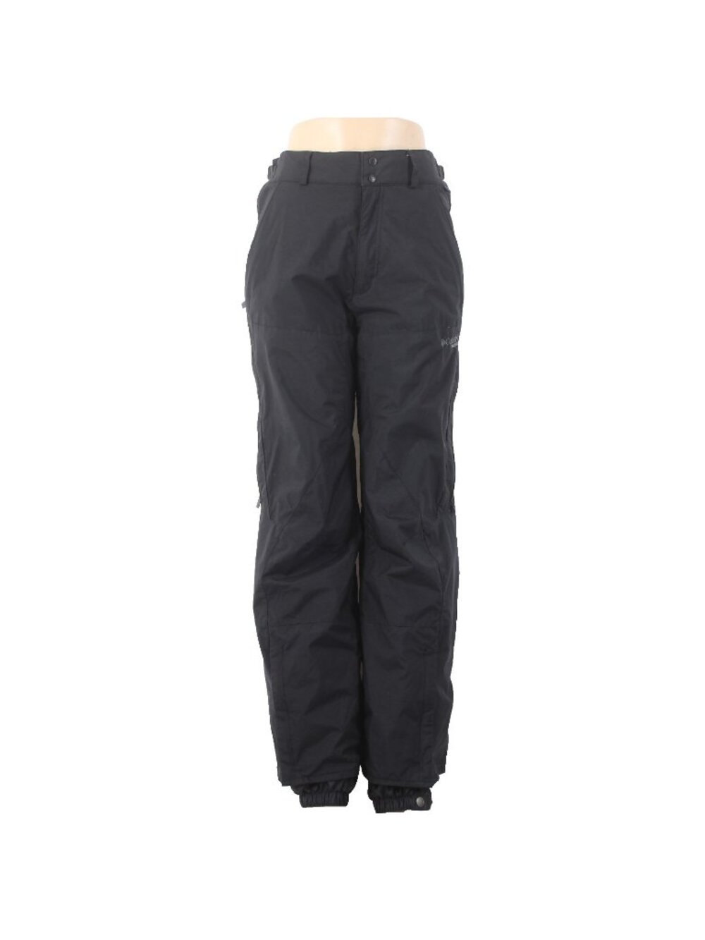 Columbia Snow Pants Vertex Sz S Black Pockets Adjustable Waist 100% Nylon Poly